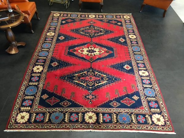 Türkischer Teppich Rot/Blau – Bild 3
