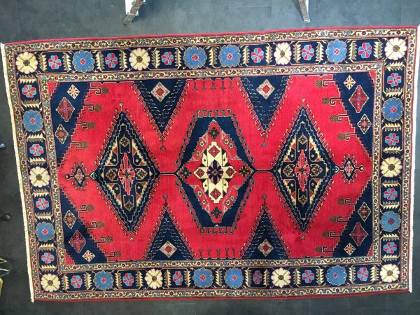 Türkischer Teppich Rot/Blau – Bild 4